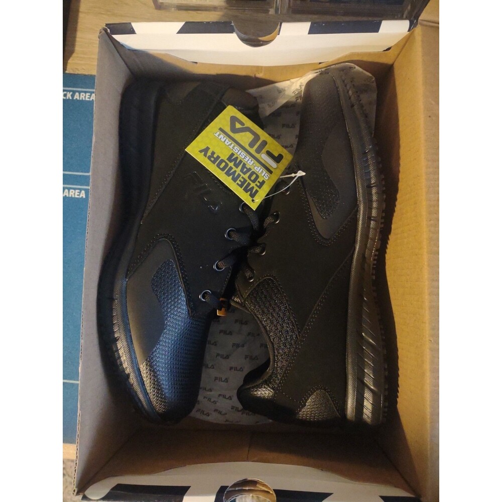 Fila Memory Layers 7.5 Slip Resistant Mens Black 1LM00159 NO BOX